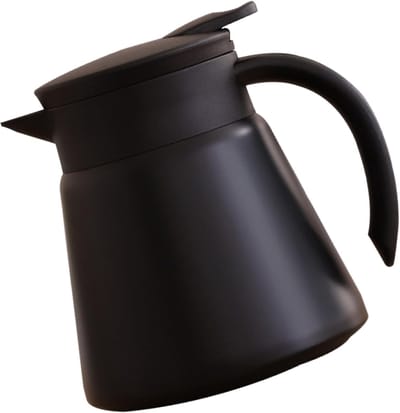 Thermoskan Koffie - Warme Drank Fles - Dranken Warm Houden - Lekvrij Drukknopdeksel - 680 ml - Zwart