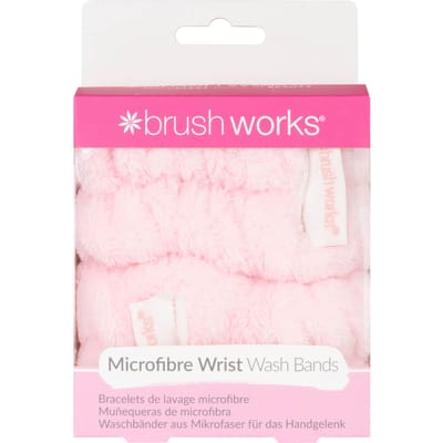 brushworks Microfibre Wrist Wash Bands - 2 Pack