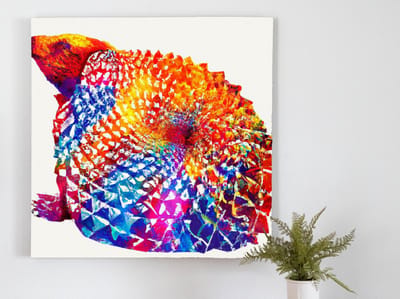 Prismatic pangolin | Prismatic Pangolin | Kunst - 100x100 centimeter op Canvas | Foto op Canvas