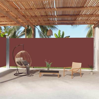 vidaXL - Windscherm - uittrekbaar - 220x1000 - cm - bruin