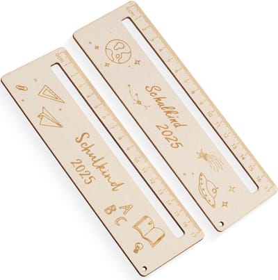 2 Stuks Houten Leesliniaal met Leesvenster - Hulp voor Dyslexie en Focus bij Lezen