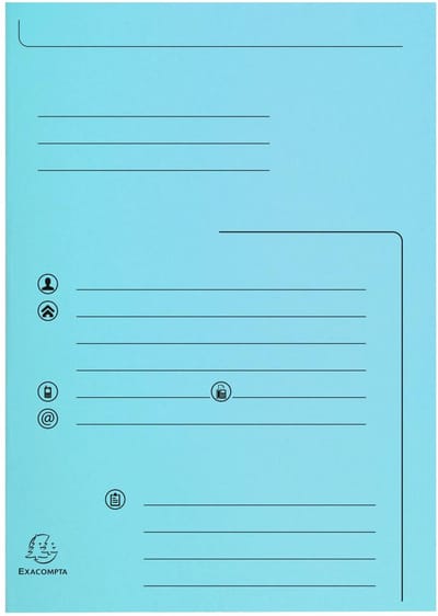 Exacompta 5x SUPER 210 Contact - Pak van 25 Mappen met 2 kleppen, bedrukt - 24x32cm - - Geassorteerd - 334000E