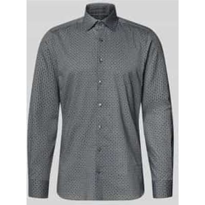 Slim fit zakelijk overhemd van katoen met Kentkraag