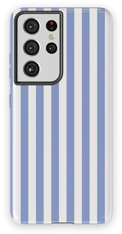 DripCase Gestreept Hoesje Samsung Galaxy S21 Ultra | Backcover met Mag | Stripes Motief | Trendy Case Samsung Galaxy S21 Ultra met Strepen Ocean Lane