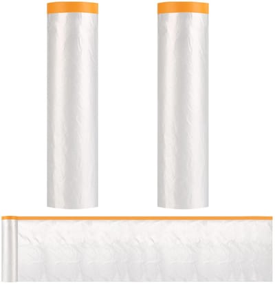 Dailygoods- Afdekfolie 2 Rollen - 200 cm x 20 m - Plakband - Bescherming Vloeren/Meubels - Duurzaam PP - Eenvoudig te Gebruiken - Schilderfolie