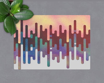 Coloray Vloerbeschermer - Abstracte lijnen Vloerbeschermer Bureaustoel - 100x70 cm - Veelkleurig Computer Stoel Mat - Vloerbeschermer Bureaustoelmat - Mótif Vloerbeschermer - Rechthoekige Mat - Deel Thema