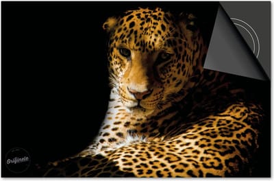 Inductie beschermer 60x60 - afdekplaat inductie mat - Dietrix Kookplaat beschermer - Exclusief - Black en Gold - Cheetah