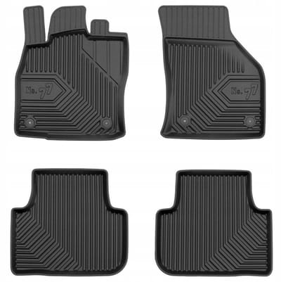 Premium Rubberen Mattenset No.77 - Geschikt voor VW Golf Sportsvan 2014-2020 - Perfecte Pasvorm - TPE Elastomeer - Zwart - 4-delig - FROGUM