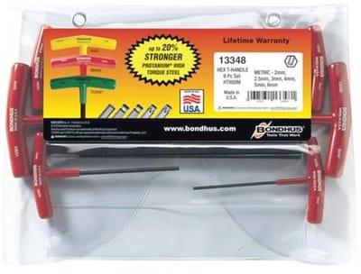 T-handvat Hex Tool Set 6 Stuks 2-6MM