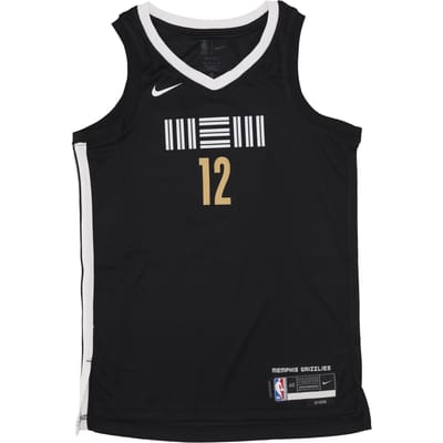 Basketbaltanktop voor heren Nba City Edition 2023/24 Swingman Jersey nr. 12 Ja Morant Memgri zwart