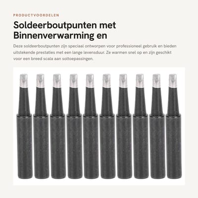 Dailygoods - Soldeerboutpunten met Binnenverwarming en Hoge Temperatuurbestendigheid