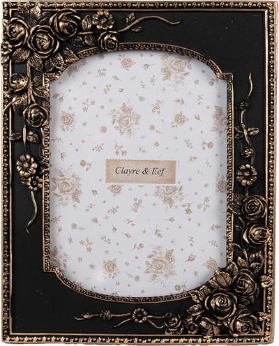 Clayre & Eef Fotolijst 13x18 cm Zwart Kunststof
