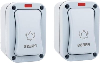 Deurbelknoppen Buiten - Drukknop Set - Toegang Beveiligen - IP66 Waterdicht - 2 Stuks - Grijs