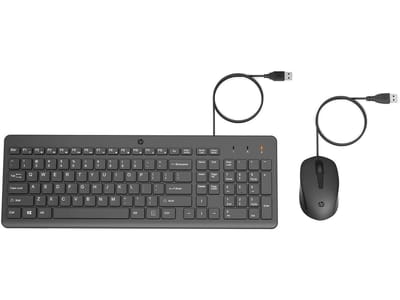 HP 150 - Bedraad Toetsenbord en Muis - Azerty - Zwart