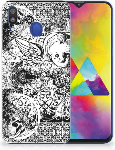 Silicone Back Case Samsung Galaxy M20 (Power) Skulls Angel