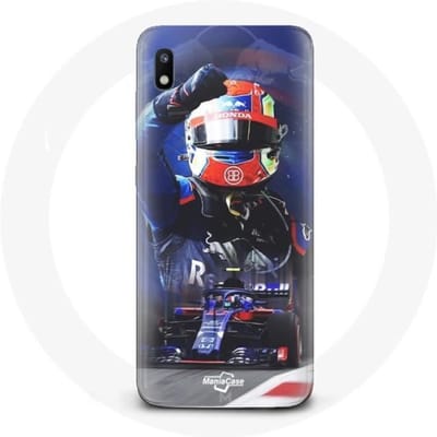 Hoesje voor Samsung Galaxy A10 Formule 1 Pierre Gasly F1 Racing Driver Rood Blauw