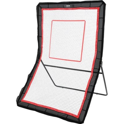 VEVOR Backyard Lacrosse Rebounder, 1,5 x 2,1 m volleybalretournet, pitchback throwback honkbal softbalretour trainingsscherm, verstelbare hoek, schietoefenmuur met doel