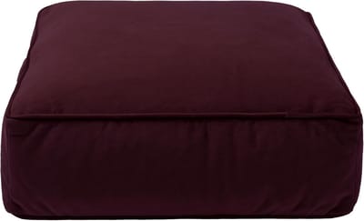 Fluwelen Binnen Vloerkussen 60x60 cm - Slipvrij Zitkussen voor Keuken en Eetkamer - Zacht en Ademend Stoelkussen in Aubergine