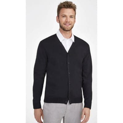SOL'S Men´s Golden V-Neck Knitted Cardigan L418 - Black - XXL