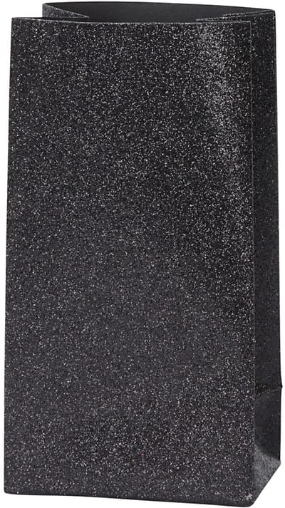 Papieren Zakken, H: 17 cm, afm 6x9 cm, 170 gr, zwart, 8 stuk/ 1 doos