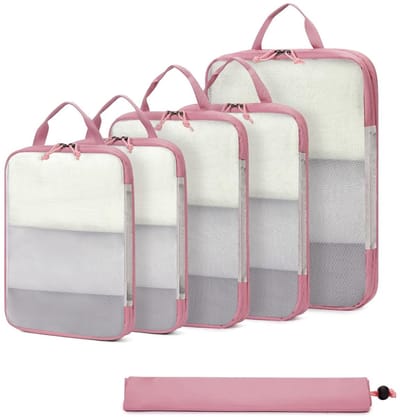 Dailygoods- Pakkubussen Set van 6 - Compressieverpakkingszakjes - Kofferorganizer - Bagageorganizer - Ultralicht - Bespaar tot 60% Ruimte - Inpakzakken