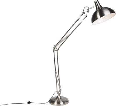 QAZQA Hobby vloerlamp - Staal