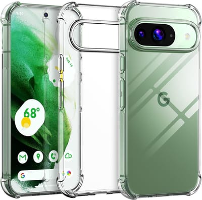 Casemania Hoesje Geschikt voor Google Pixel 9 - Transparant - Extra Stevig Anti Shock Hybrid Back Cover