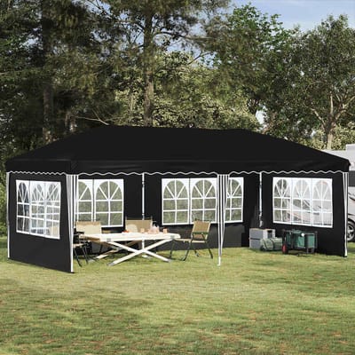 vidaXL - Pop-up - Feesttent - 575 - x - 289 - x - 245 - cm - Zwart