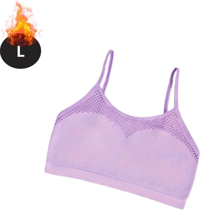 Bovista BH Zonder Beugel - Zonder Bandjes - Push-up Bh's - Comfort Beha - Comfortabel - Sexy - Lichtpaars - Maat L