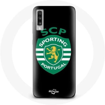 Samsung Galaxy A70 hoesje scp sportief portugal zwarte achtergrond