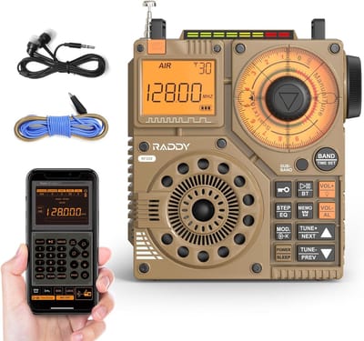 Draagbare Radio - Ontvanger - Wereldwijd Luisteren - App Bediening - 955 Zenders - Geel