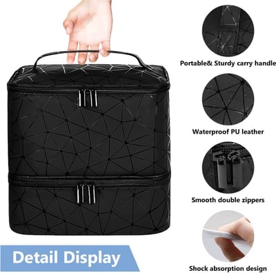 KZQ Nagellak koffer draagtas nagelkoffer nail art organizer geschikt voor 30 flesjes