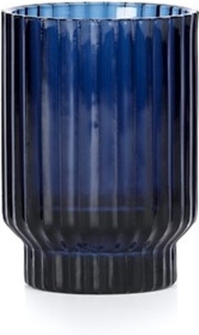 XLBoom Volta Vaas - Glas - Voor Binnen - Blauw - 9 × 9 × 13 cm