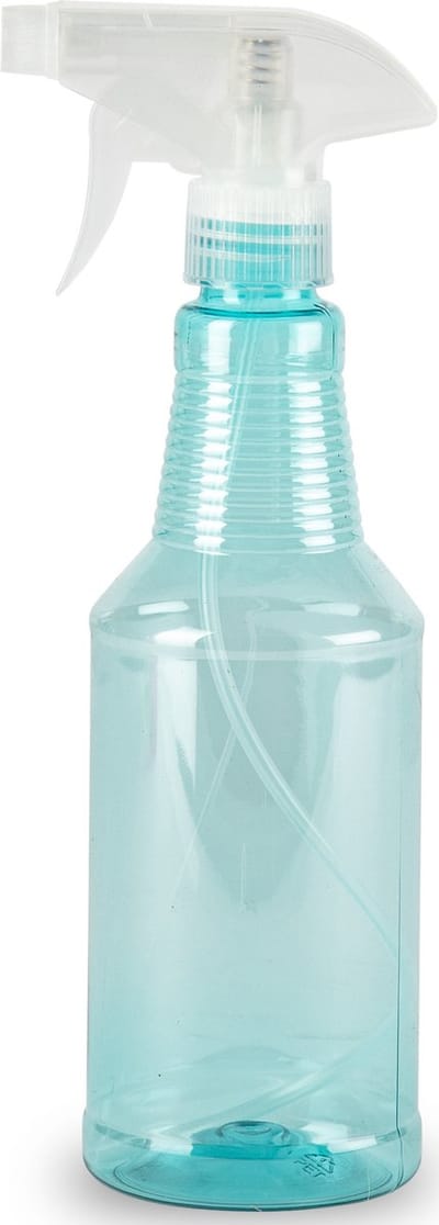 Plasticforte Plantenspuit met een inhoud van 500 ml - transparant blauw - verstuiver - 18 cm - kunststof