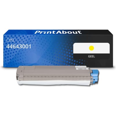 PrintAbout huismerk Toner 44643001 Geel Geschikt voor OKI