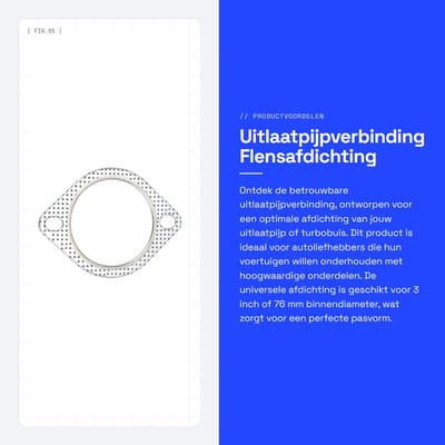 Dailygoods- Uitlaatpijpverbinding 2-gaats - Universele Afdichting 3 Inch - Temperatuurbestendig - Geperforeerd Staal - Robuuste Flensafdichting - Uitlaatafdichting