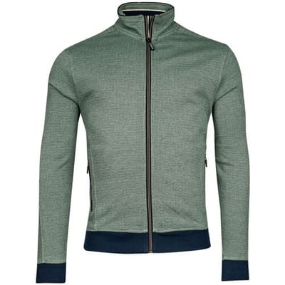 Baileys Vest Sweat Cardigan Zip Two-Tone Jacquard Interlock Pastel Groen / male