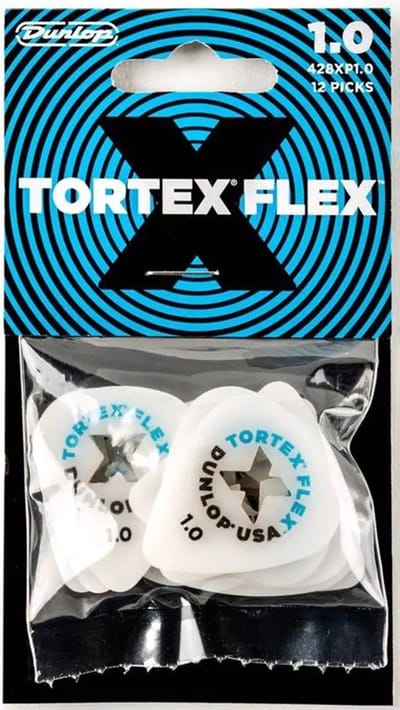 Jim Dunlop Tortex Flex - Plectrums - X Standard - 1,00 mm - Player's Pack 12 Stuks