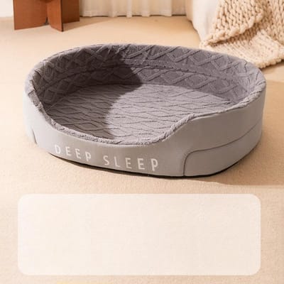 Niche pour chien Deep Sleep, niche pour chien, automne et hiver, éponge chaude, niche pour chat, lit ouvert pour chien de taille moyenne et grande, tapis pour animal de compagnie S:47*35*17cm gray