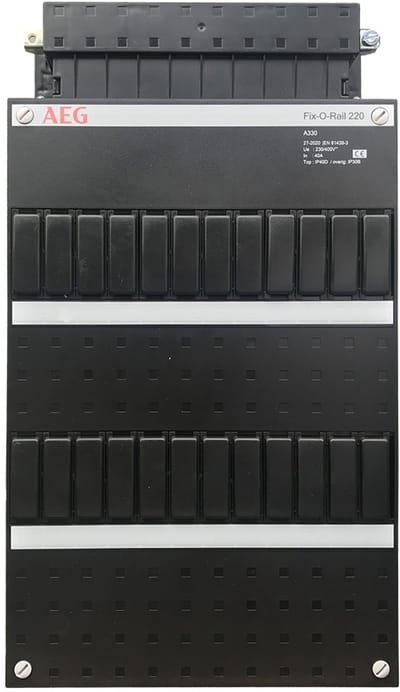 AEG lege groepenkast 22x33cm Fix-O-Rail 1SPF006984F0100
