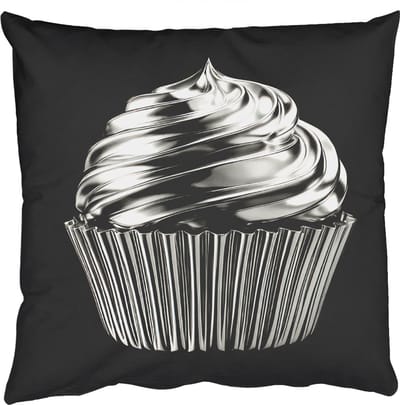 Sierkussens - Kussentjes Woonkamer - 50x50 cm - Cupcake - Luxueus - Zilver
