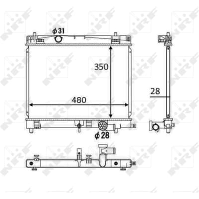 Radiator, motorkoeling NRF 58501