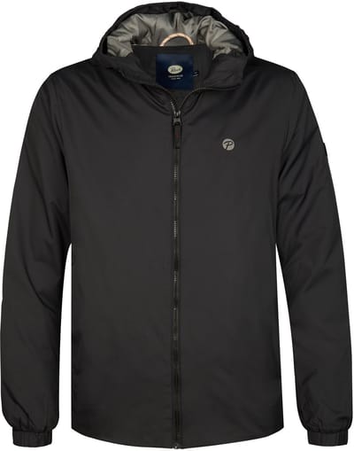 Petrol Industries Gewatteerde Jas Heren - Regular Fit - Mannen Zomerjas met Capuchon - 100% Gerecycled Polyester - Casual Herenjas - Zwart - Maat XXL