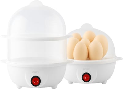 Eierkoker - Eierkokers - Multifunctionele Eierkoker voor 1 tot 14 eieren - Kook, Pocheer en Stoom en Meer - Elektrisch - Vaatwasserbestendig - Wit