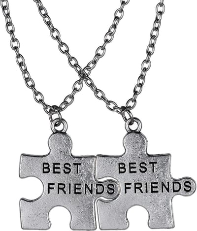 Fako Bijoux® - Vriendschapsketting - BFF Ketting - Best Friends - Puzzelstukjes Groot
