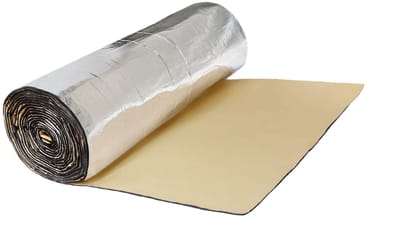 Dailygoods- Geluidsisolatiemat 5 mm - Geluidsisolatie - Geluidsdemper - Warmte-isolerende Mat - Zelfklevend - Vermindering energieverbruik 64,8 x 39,4 inch