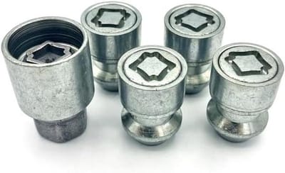 Velgenslot Set - Wielsloten Beveiliging - Voorkom Diefstal - Ontworpen voor Velgdesign - 4 Delig - Zilver/Grijs