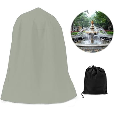 Tuin Fontein Standbeeld Beschermhoes Zilver Gecoat Oxford Doek Waterdicht Winddicht Fontein gray