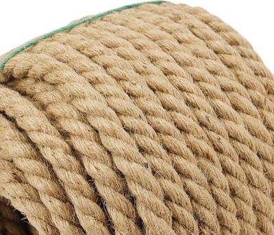 Natuurlijke Jute Touw van 30m x 1.2cm, Geschikt voor Knutselen, Krabpalen en Decoratie