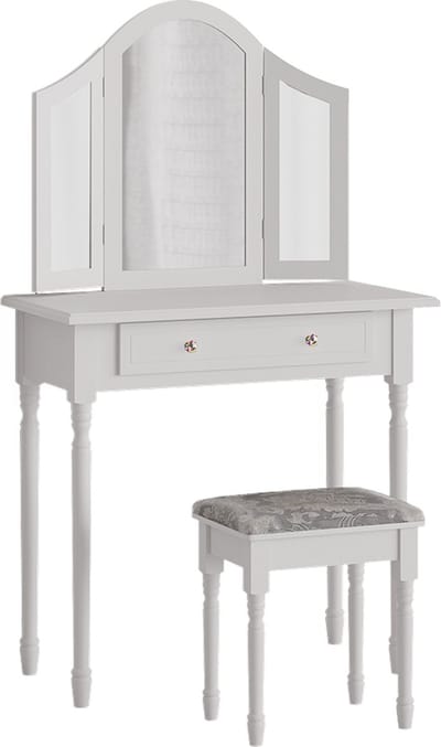 Vicco Kate Kaptafel set met kruk – 80 cm met kruk Wit